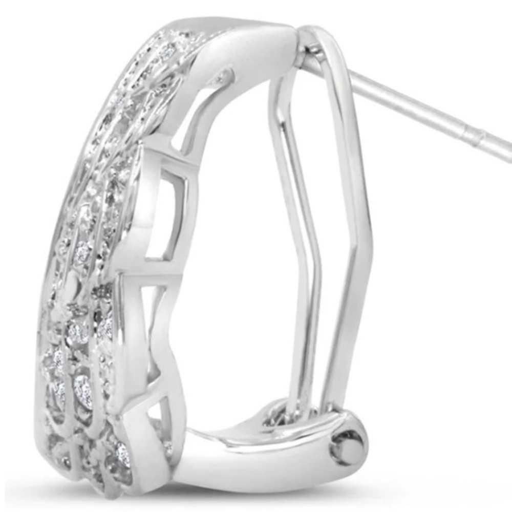 Diamond angel wing earrings - Picture 4 of 9